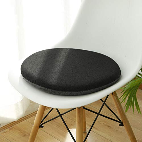 ZZBB Rundes Stuhlkissen Memory Foam-Kissen Langsamer Rückprall Rundes Hockerkissen Rundes Sitzkissen Erker Fenster Rundes Kissen Bodenkissen 33 * 33 * 4.5CM Cover