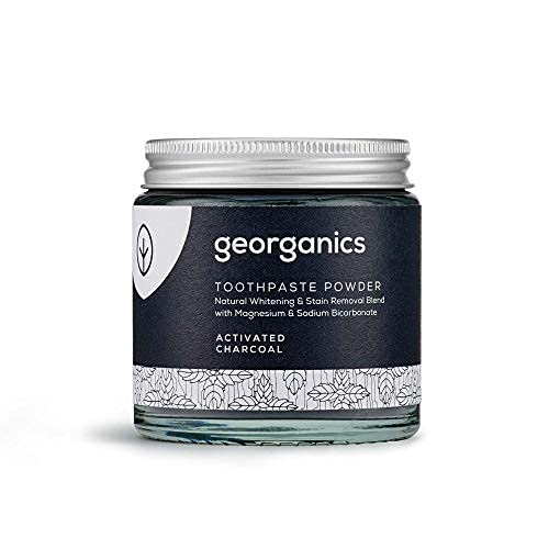 GeorganicsNatural TOOTHPOWDER: Whitening & Stain-Remove Blend with Magnesium & Sodium Bicarbonate (Activated Charcoal, 4oz / 120ml)