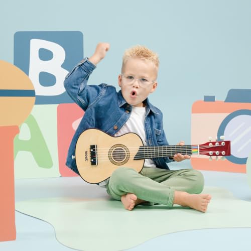 Guitare Rose Apprentissage Sons Guitare Jouet En Bois Guitartist - Ukulélé Enfant Rose - Instrument Musical éducatif - Conçu à Barcelone éveil Musical Enfant
