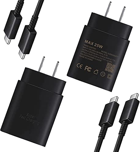 Z Flip 5 Fast Charger,25W USB-C Samsung Super Fast Charger Type C with 5FT Flip Type C Charging Cable for Samsung Galaxy Z Flip 5,Flip 4, Flip 3/Z Fold 5,Galaxy S23 Ultra/S23/S23+/S22/S24 Ultra 2Pack