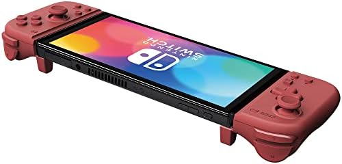 HORI Nintendo Switch Split Pad Compact (Apricot Red) - Ergonomic Controller for Handheld Mode - Officially Licensed by Nintendo (Renewed) - 3