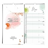 An alles gedacht: Nicht nur chic, sondern auch praktisch. Der Familien - Monatskalender 2024 hat Kalenderwochen, Feiertage, Mondphasen und Schulferien bereits vorgedruckt. Dazu gut lesbare Wochentage und hält mit einem großzügigen Format von 42x21cm alles gut lesbar