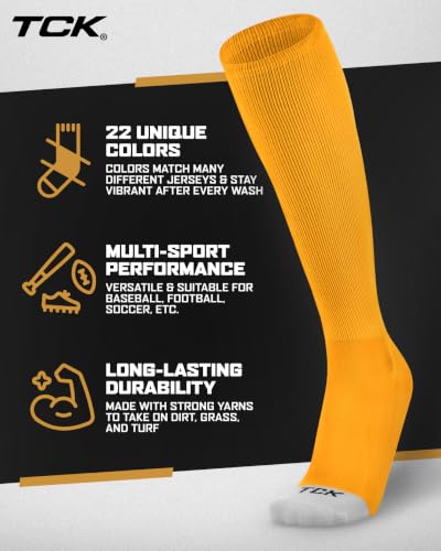 Image of Prosport Baseball Socks & Softball Socks, Kids & Adult Knee High Tube Sock