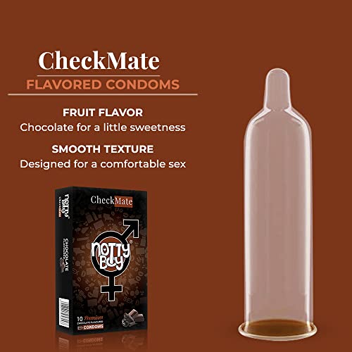 Nottyboy Ultra Thin Flavored Condoms For Oral, Delightful Chocolate, Juicy Strawberry And Green Apple - 30 Count #TOP3
