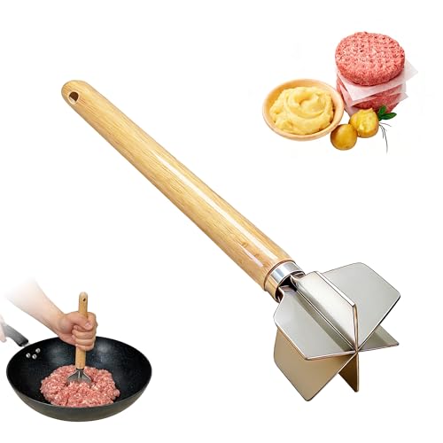 Stainless Steel Meat Chopper with 6-Curve Blades
