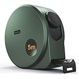 メジャー・巻尺 スチール製巻尺 仕様5mX19mm 文字が大きく目盛が見やすい 手切りを防ぐ 高精度 高硬度の工学用巻尺 防水性 耐摩耗性 耐落下性 現場での測定 室内・家具サイズの測り、図面作成 DIYプロジェクト 測定ツール 家庭用巻尺 コンパクト(緑色,5mX19mm)