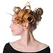 Produktbild JTRHD Stirnband Fascinator Charming Hutblume Netto-Band-Feder-Charme-Cocktail-Party-Garten-Party Ostern für Hochzeitscocktail Tea Party (Farbe : Gelb, Size : Free Size)