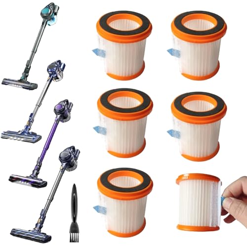 Feenynic HEPA�t�B���^�[�����p 6�p�b�N MOOSOO XL-618 pro �����^�|���@�Ή� Voweek VW-VC08 �R�[�h���XVac�p�t�B���^�[�B�����}5��Vac Cyclone��p.�Б����t�B���^�[