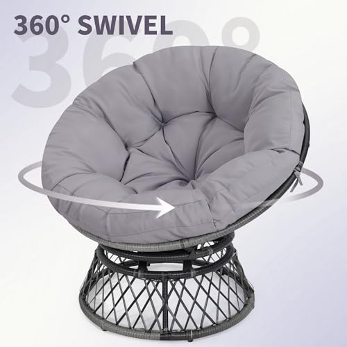 Sillón Plegable Redondo Gris claro miniatura 4