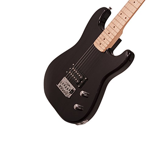 Rise By Sawtooth Right Handed 3/4 Size Beginner Electric Guitar Kit, Black #TOP5