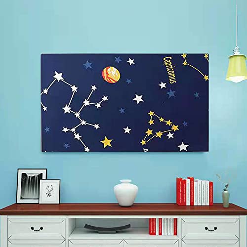 Alhbejt Monitor Dust Cover 22, 23, 24,25 Inch Anti-Static Dustproof Protective Cover For Lcd/Led/Hd Panel Case Computer Sleeve Compatible With 22-25 Inch Pc, Desktop And Tv (Blue Constellation,22-25Inch) #TOP6