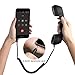 CM Vintage Retro Telephone Handset Cell Phone Receiver MIC Microphone for Cellphone Smartphone, 3.5 mm Socket (Black)