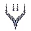 2Pcs-Sapphire Color Black-Tone