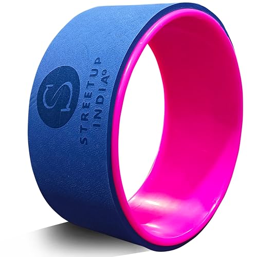 Image of Streetup India Yoga Wheel for Stretching, Exercise, Back Bends, Workout for Unisex With High Density Strong Foam Sweat Resistant (Neavy Blue)