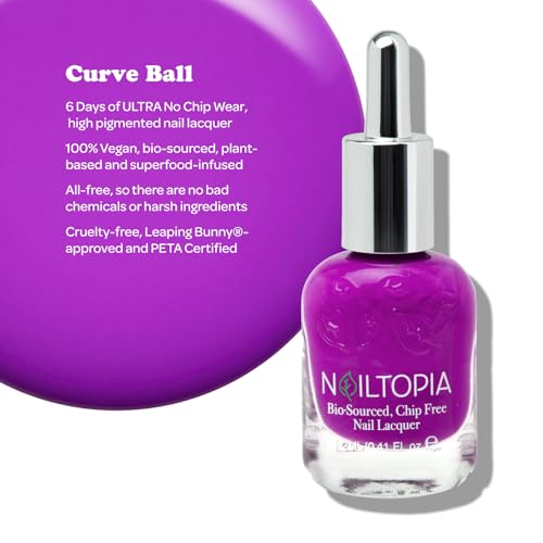Nailtopia 818881022659 Plant-Based Chip Free Nail Lacquer - Non Toxic, Bio-Sourced, Long-Lasting, Strengthening Polish thumb #1