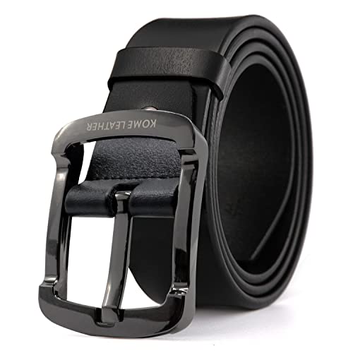 K Golf Mens Belts Leather, PU Leather Faux Dress Belt with Single Prong Buckle Ratchet Dress Belt Comfort Casual Belts