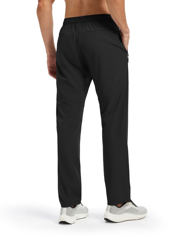 Men's Lightweight Hiking Pants Quick Dry Workout Sweatpants | Athletic Pants with Zipper Pockets, Elastic Waist, Water Resistant, Breathable Stretch, Jogger for Golf Gym Outdoor Travel - image 2