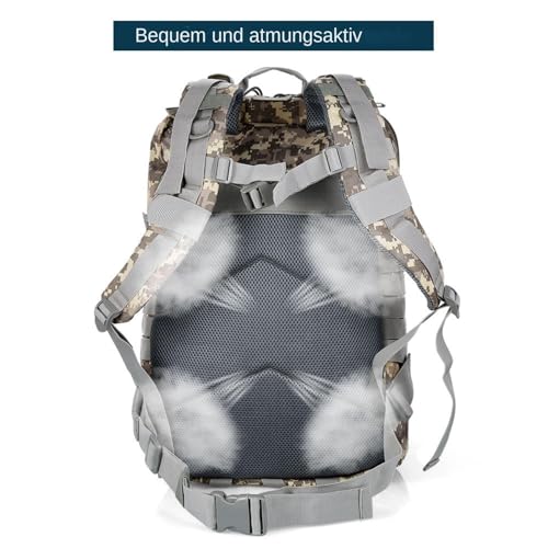 GUJOIN 50L Strapazierfähiger Nylon Wasserdichter Angeln Jagdrucksack Outdoor Militär Rucksäcke Taktische Sport Camping Wandertaschen (ACU) – Ansicht 4
