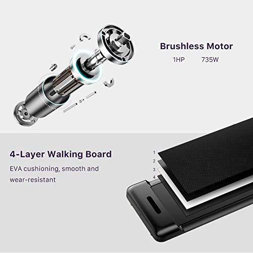 WalkingPad C2(S1) Loopband 0,5-6 km/u loopbanden voor thuis, opvouwbaar en app is geschikt voor afstandsbediening - Afbeelding 5