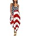 Auxo Damen Ärmellos Lange Blumen Jumpsuits V-Ausschnitt Rückenfrei Playsuit Lose Overall Large