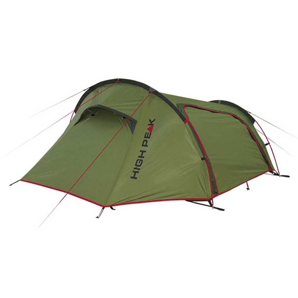 High Peak Unisex Sparrow Namiot Kempingowy, Zielony/Czerwony, L