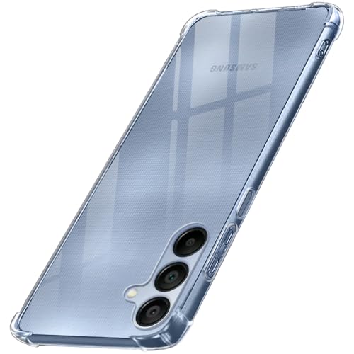 Image of TheGiftKart Crystal Clear Back Cover Case for Samsung Galaxy A25 5G | 360 Degree Protection | Shock Proof Design | Transparent Back Cover Case for Samsung Galaxy A25 5G (PC & TPU, Transparent Bumper)