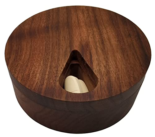 Fashciaga Wood Daily Weekly Vitamin Medicine Pill Organizer Case Box,Kitchen Salt Spice Cellar Containers,Nail Art Glitters Crystals Organizer,Earring Ring Jewelry Storage Decorative Box (Walnut) #TOP4