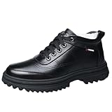 [ムリョ] ウォーキングシューズ 防寒 保温 防水 綿靴 メンズ 雪靴 保暖 冬靴 トレッキングシューズ 滑り止め コンフォート 屈曲性 耐摩耗性 カジュアル ショートブーツ レースアップ スノーブーツ スノーシューズ 父の日