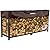 Woodhaven 8 Foot Brown - Large Firewood Log Rack with Optional Cover - Made in USA - Outdoor Use Lifetime Structural Warranty - Texture Powder Coat Finish - Made with Heavy Duty Steel (Cover)