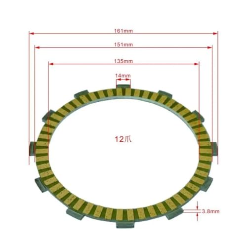 Discos de embrague de fricción para motos GSX1300R 2002-2019 y DL1000 4