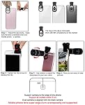 Cell Phone Camera Lens Kit,11 in 1 Universal 20x Telephoto Lens,0.63Wide Angle+15X Macro+198°Fisheye+2X Telephoto+Kaleidoscope+CPL/Starlight/Eyemask/Tripod,for Most iPhone Smartphone