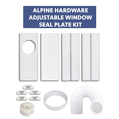 Alpine Hardware Portable Air Conditioner Window Kit with Coupler Adjustable Window Seal for AC Unit, Sliding AC Vent Kit for Exhaust Hose, Universal for Ducting with 5.9 Inches Diameter by ALPINE HARDWARE - Used condition - Image 2