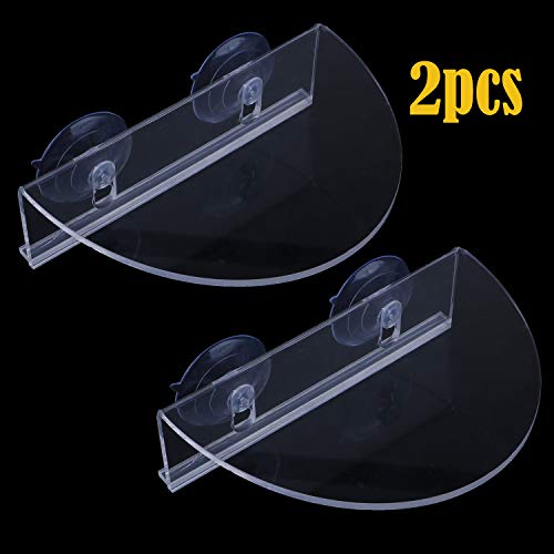 Tongnian 2 Pieces Ledge Suction Cup Window Shelf Transparent Acrylic Window Shelf