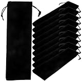 Alipis 10 Stück Teiliges Weiche Bestecktaschen mit Zugband Tragbare Aufbewahrungspouches für Reisebesteck Strohhalme Löffel und Gabeln für Camping Picknick Arbeit und Restaurantgebrauch