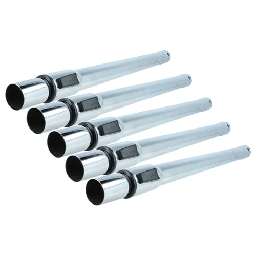 vhbw 5x Tubo aspirador compatible con Lidl Parkside aspiradora - conexión de 35 mm, 60-97 cm, negro/plata