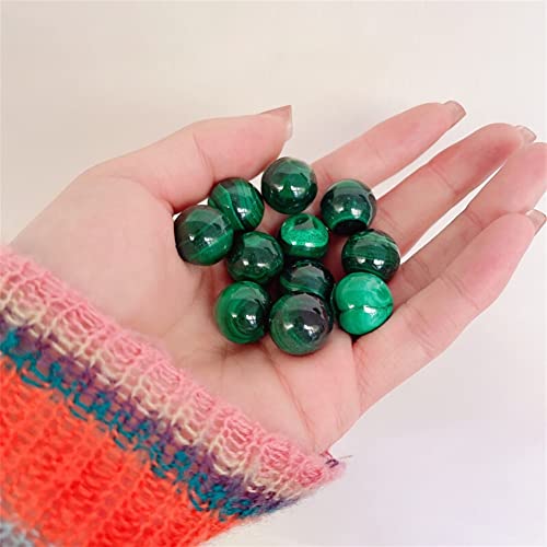 FFIME Home Decor, Small Size Malachite Handmade Crystal Sphere Gemstone Hand Massager Crystal Ball for Decoration Natural Stone Gifts,Natural Crystal Crystal Stone (Size : 20pc)