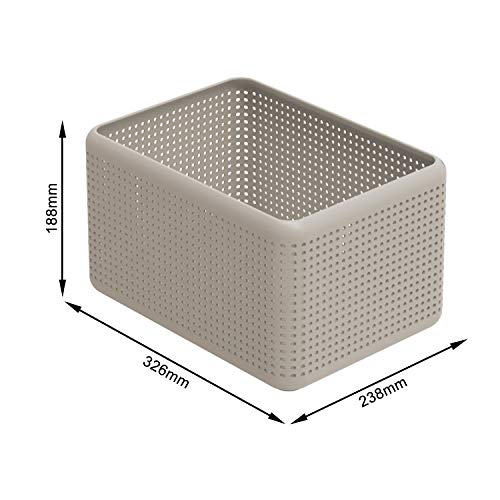 Miniatura 4 de Rotho Madei Caja De Almacenamiento 13l, Plástico Pp Reciclado Sin Bpa, Capuchino, 13l 32.6 X 23.8 X 18.8 Cm