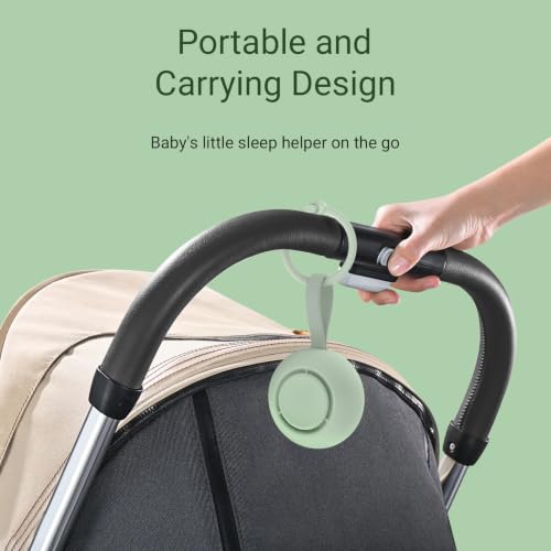 Image of jaroco Portable Baby Sound Machine [White Noise for Babies Kids Adults][Sleep Soother][Timer Function][20 Soothing Sounds] 15 Hours Battery Life, Registry Gift,Shower,Clips on Baby Stroller.Mint