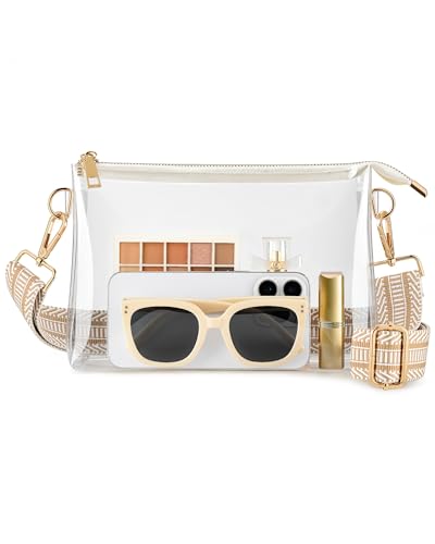 Image of Clear Purse for Women - Stadium Approved Crossbody Bag, Small Stadium Bag for Concerts & Sports Events