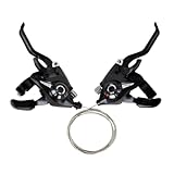 自転車左右変速機 3x7S/3x8S ロードバイクシフター シフトレバー 自転車シフター 自転車用ブレーキレバー 左右セット 、シティーカー、レクリエーショナルビークル、ロードカー、フォールディング用の自転車アクセサリー