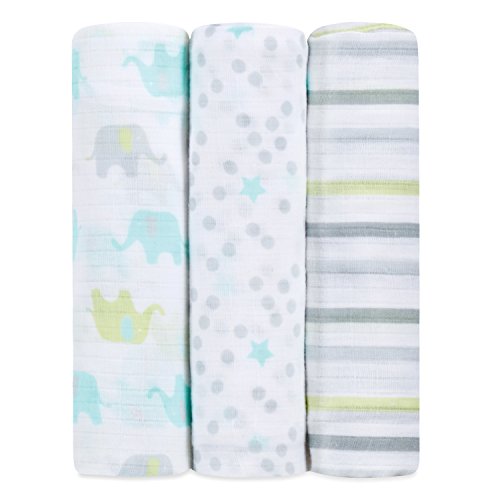ideal Baby by The Makers of Aden + Anais Swaddle 3 Pack, Dreamy