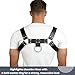 Mens PU Leather Chest Harness Costume Cosplay Top, Adjustable Body Harness Shoulder Straps Male Punk Fashion Steatement Rave Outfit for Music Festival Party Halloween Cosplay D88 (Black)