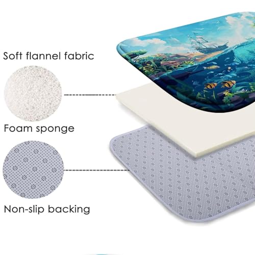 Tapis de salle de bain anti-dérapant mousse mémoire absorbant rapide L