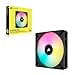 Corsair iCUE AF140 RGB Elite 140mm PWM Fan - Eight RGB LEDs - AirGuide Technology - Fluid Dynamic Bearing - Zero RPM Fan Mode - CORSAIR iCUE Software Compatible - Black