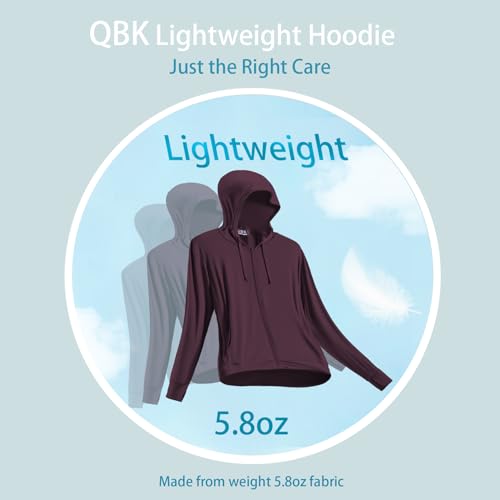 QBK Light Weight Zip Up Hoodie Thin Summer Jacket For Women2