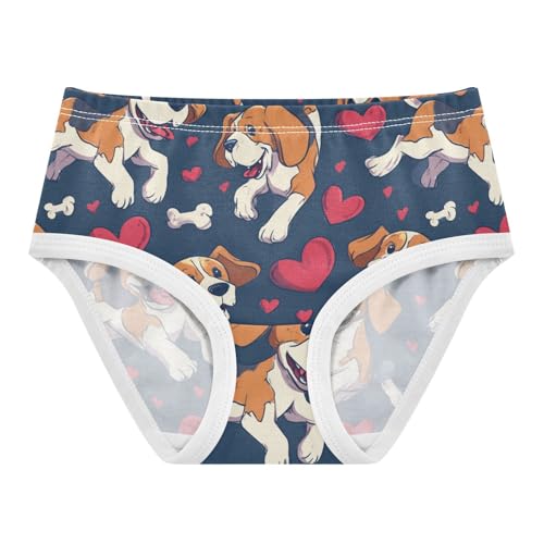 Wusikd Beagle Dogs Girls' Underwear Cotton Cartoon Girls Briefs Soft Toddler Underwear 2T