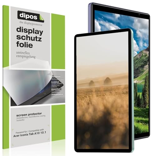 dipos I 2x Schutzfolie matt passend für Acer Iconia Tab A10 10.1 Folie Bildschirmschutzfolie, Ultra-Dünn, Hülle-Friendly, Fingerprint-Kompatibel