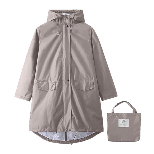Chubasquero mujer transpirable impermeable para lluvia chaqueta de exterior suelta ligera