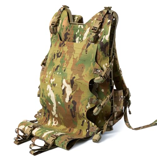 MT Military Load MOLLE Frame with Detachable Laser-Cut Panel Tactical Game Hauler for Rucking Hunting & Survival Gear OCP
