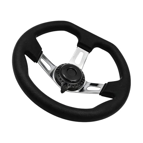 ONHUMILLION Off-Road Kart Steering Wheel 270mm 10.5inch 3 Spokes Vehicle PU Foam Interior Steering Wheel For Go Kart Black
